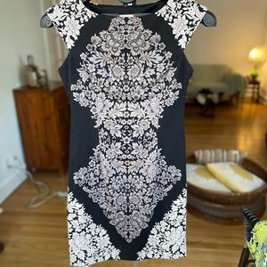 Groovy Retro London Times MIDI Sheath Dress